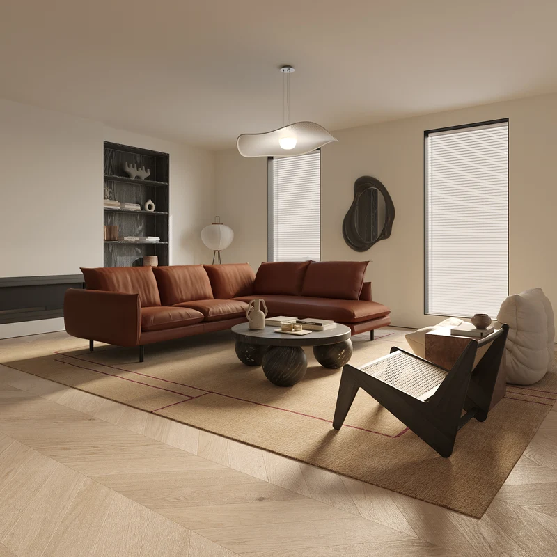 Canapé grand angle droit ISAK Cuir