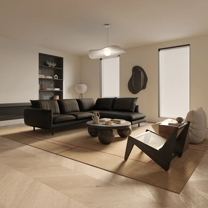 Canapé grand angle droit ISAK Cuir