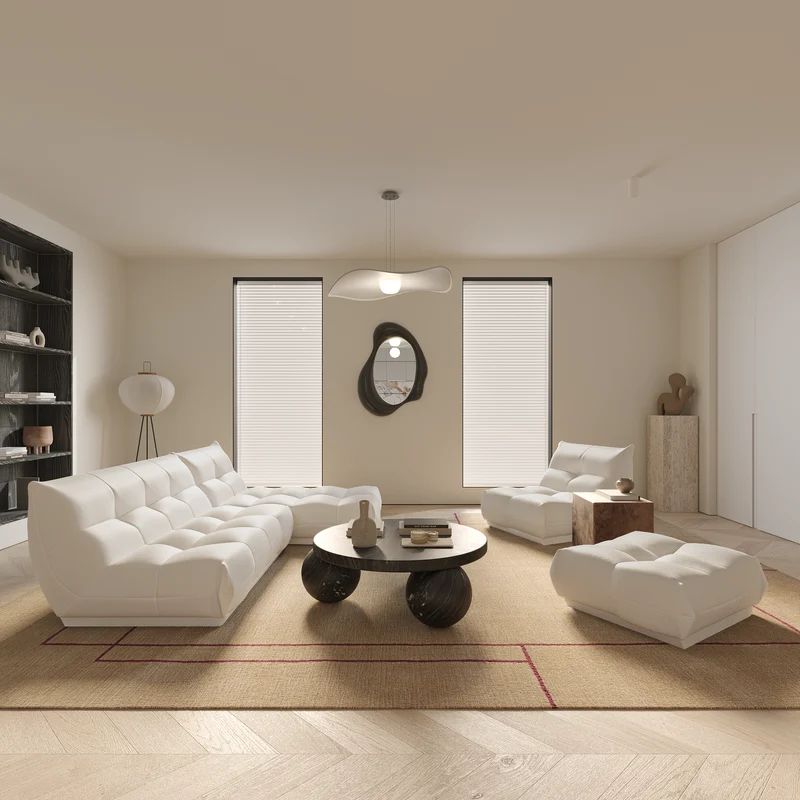 Canapé d'angle gauche ou droit COZY Cuir