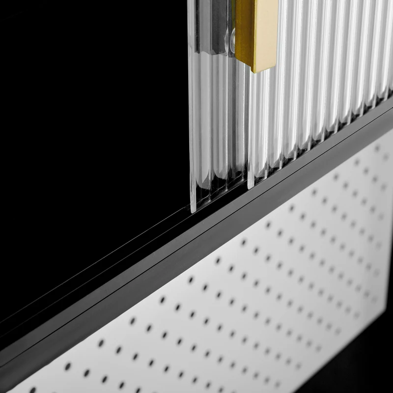 Table de bar extensible noir et pivotant 360° avec LED et prises 120x50x95,5 cm FLAREITYY