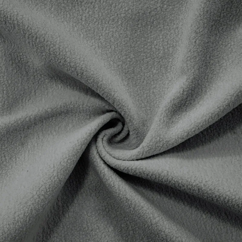 Canapé d'angle 3 places en chenille gris avec ottoman et coussins 220x145cm FLAREENSEE
