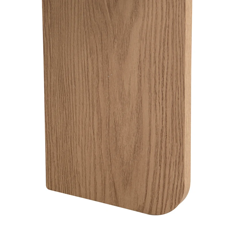 Ensemble de 2 tables basses gigognes blanches rondes pieds bois QEGZA WOOD