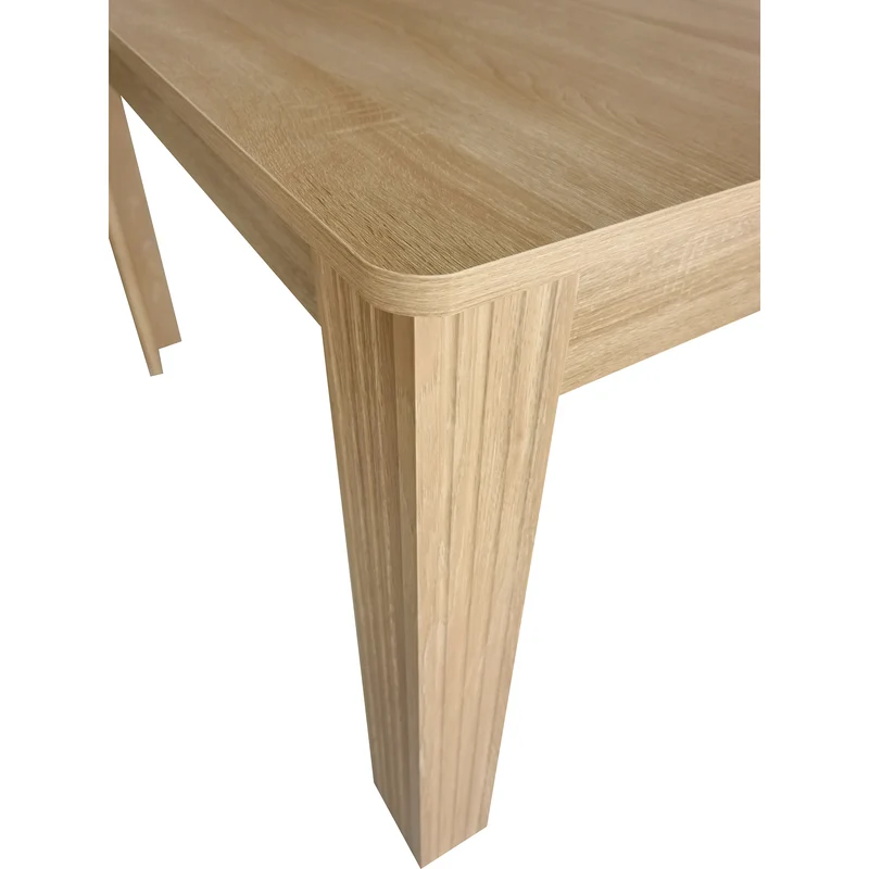 Table de salle rectangulaire naturelle en bois de chêne robuste 117x68 SUKNIEKS