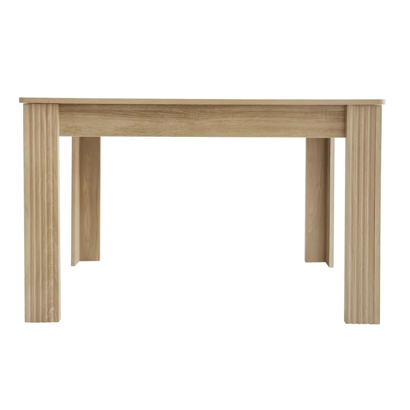 Table de salle rectangulaire naturelle en bois de chêne robuste 117x68 SUKNIEKS