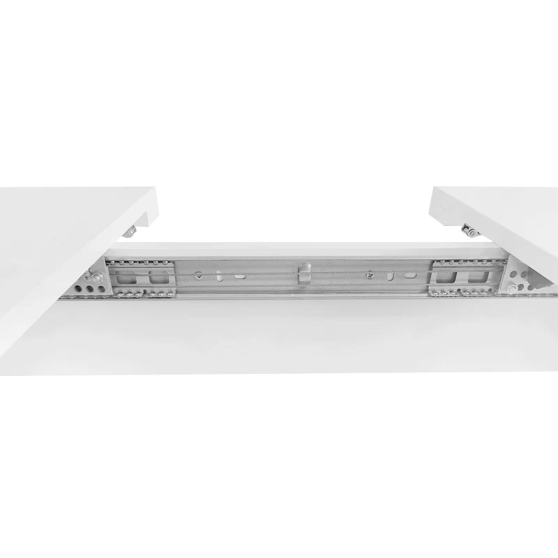 Table à manger rectangulaire extensible avec rangement multifonctionnelle blanc DRUUKIED
