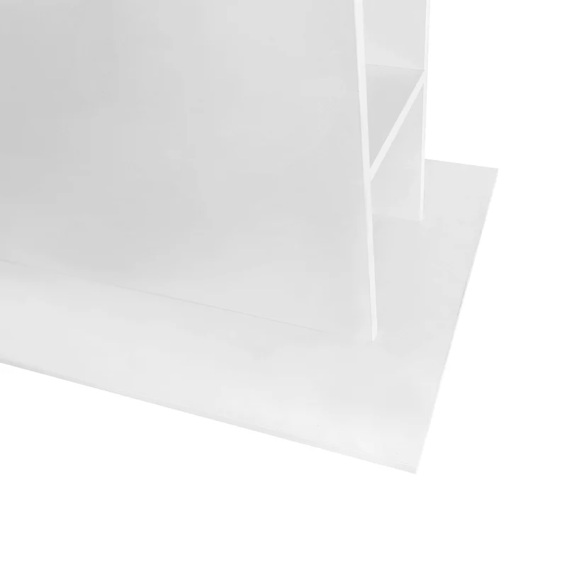 Table à manger rectangulaire extensible avec rangement multifonctionnelle blanc DRUUKIED