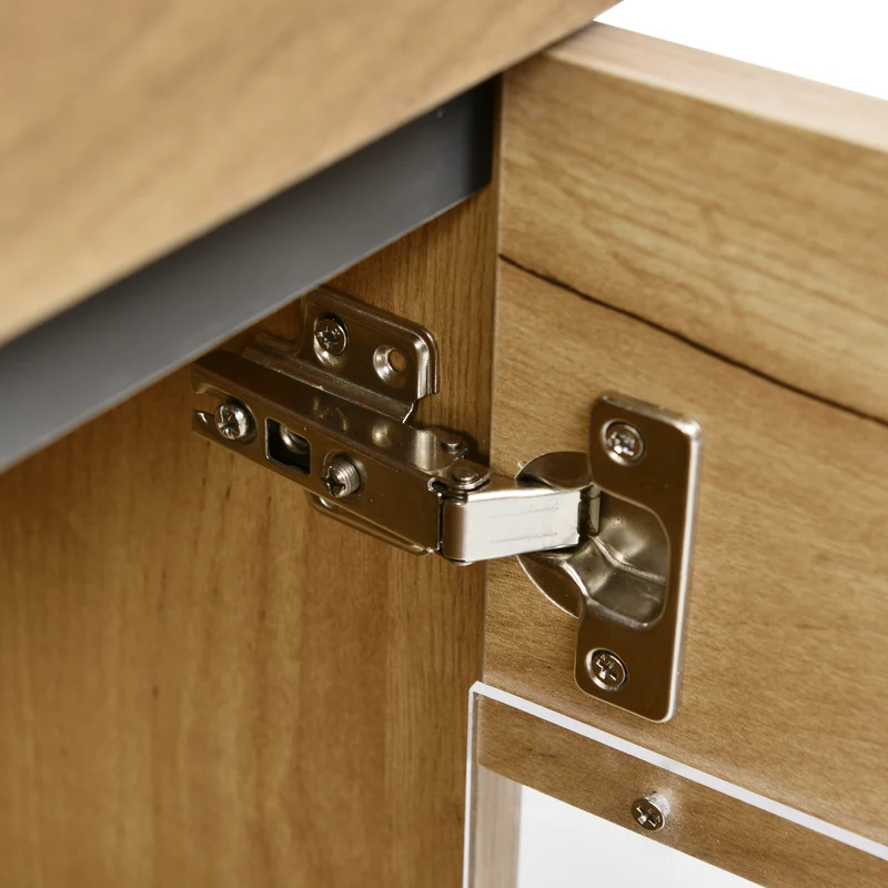 Buffet moderne LED rangement 3 portes 3 tiroirs 140*35*80 KRANQRUK