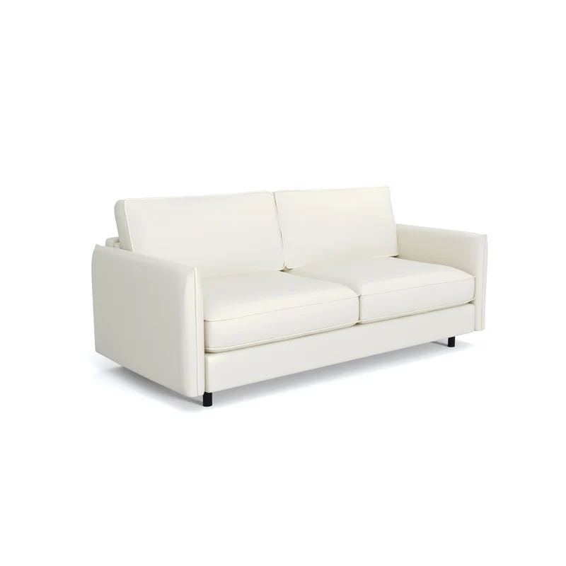 Canapé convertible express ISAKA Cuir - Matelas Dunlopillo 140cm