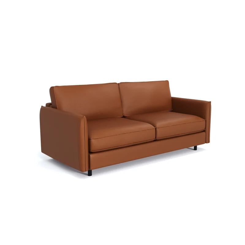 Canapé convertible express ISAKA Cuir - Matelas Dunlopillo 140cm