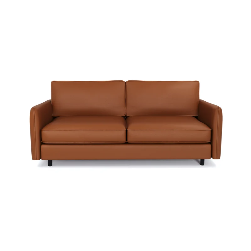 Canapé convertible express ISAKA Cuir - Matelas Dunlopillo 140cm
