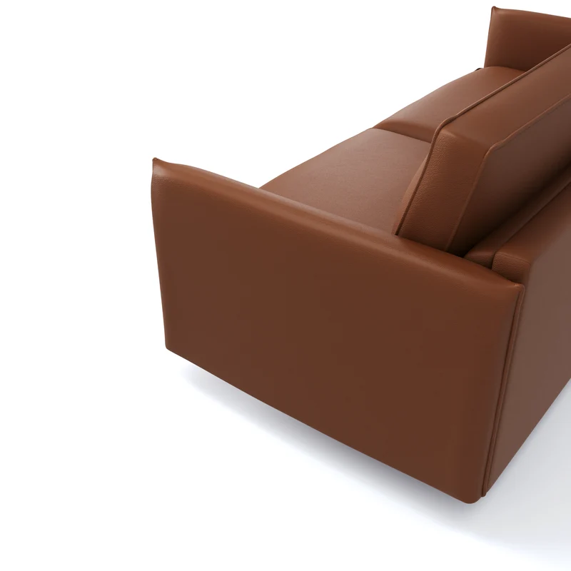 Canapé convertible express ISAKA Cuir - Matelas Dunlopillo 140cm
