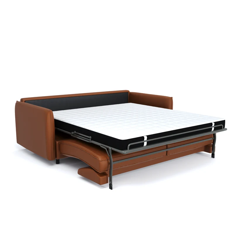 Canapé convertible express ISAKA Cuir - Matelas Dunlopillo 140cm