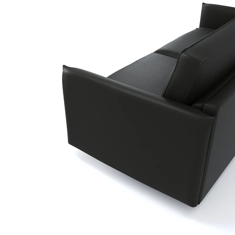 Canapé convertible express ISAKA Cuir - Matelas Dunlopillo 140cm