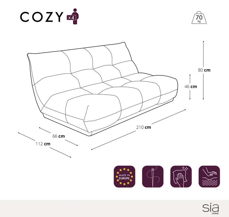 Canapé 4 places COZY Cuir