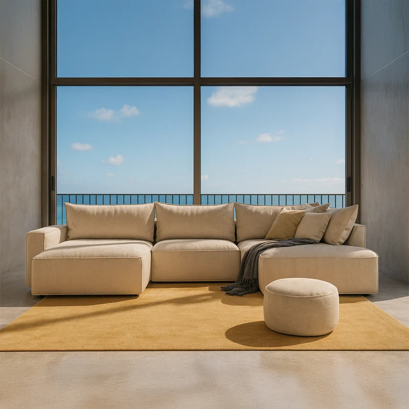 BAROLO Corner Sofa – 5 Seater, U-Shape