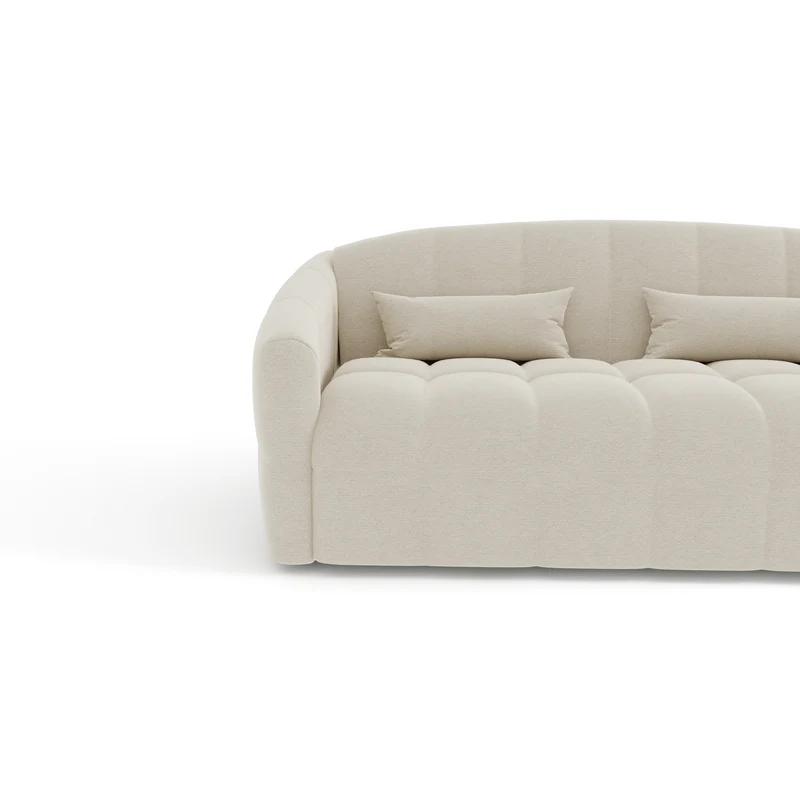 Canapé convertible express NORA Tissu tramé - Matelas Dunlopillo 160cm