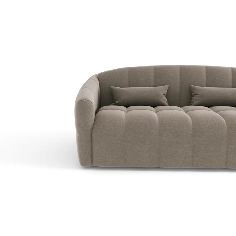 Canapé convertible express NORA Tissu tramé - Matelas Dunlopillo 160cm