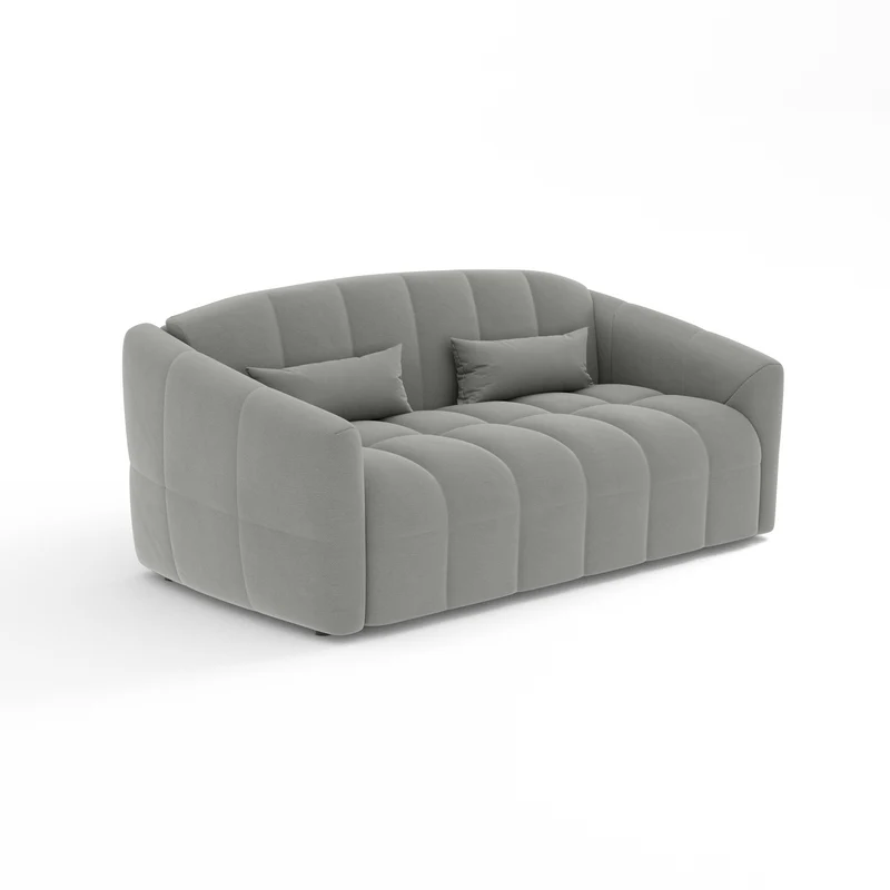 Canapé convertible express NORA Tissu tramé - Matelas Dunlopillo 160cm