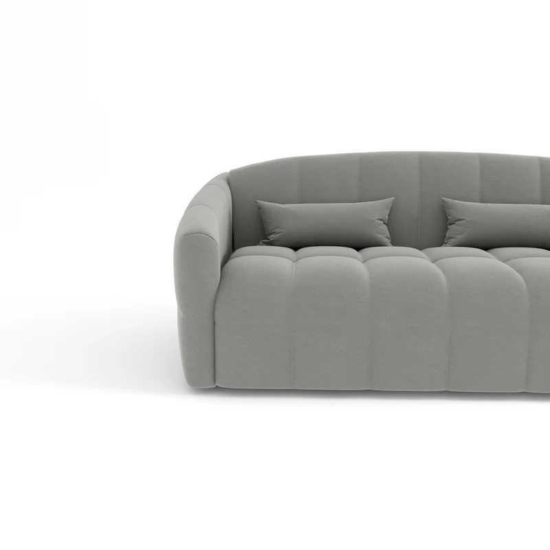 Canapé convertible express NORA Tissu tramé - Matelas Dunlopillo 160cm