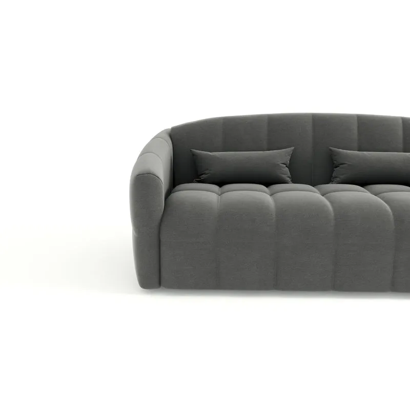 Canapé convertible express NORA Tissu tramé - Matelas Dunlopillo 160cm