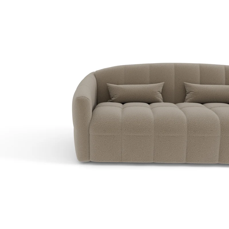 Canapé convertible express NORA Bouclette - Matelas Dunlopillo 160cm