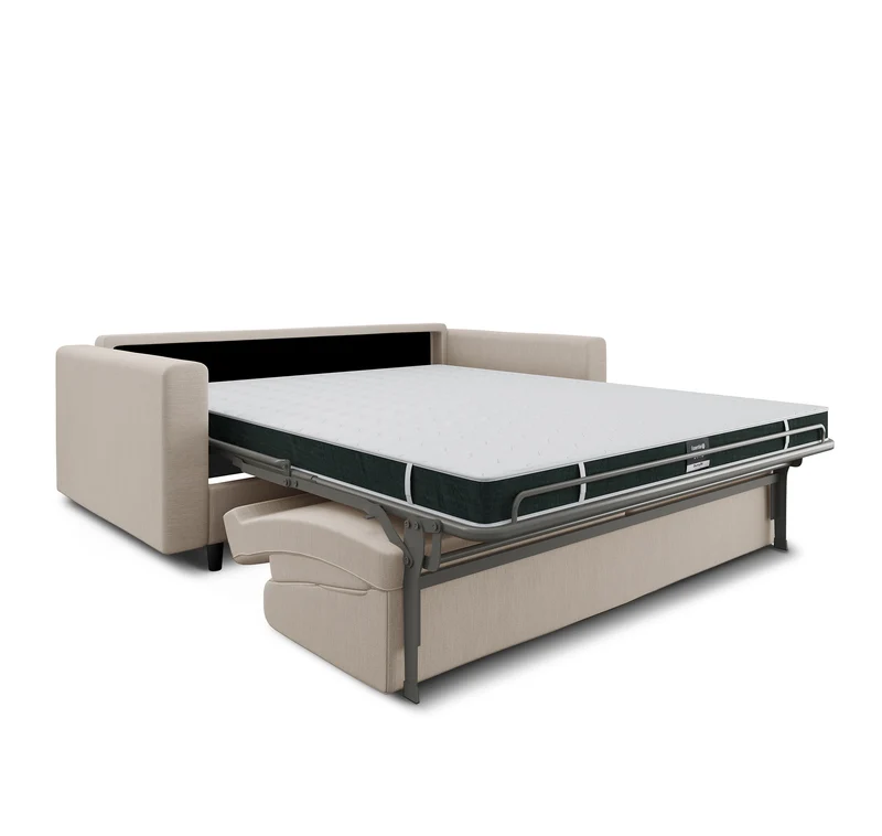 Canapé convertible express HAILIE JADE Tissu tramé - Matelas Dunlopillo 160cm