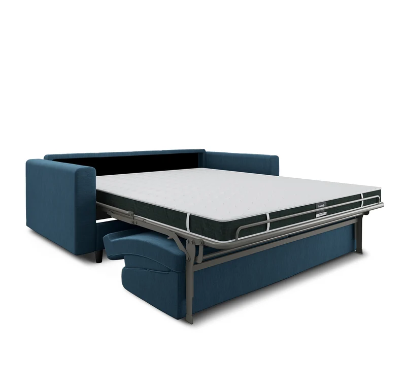 Canapé convertible express HAILIE JADE Tissu tramé - Matelas Dunlopillo 160cm