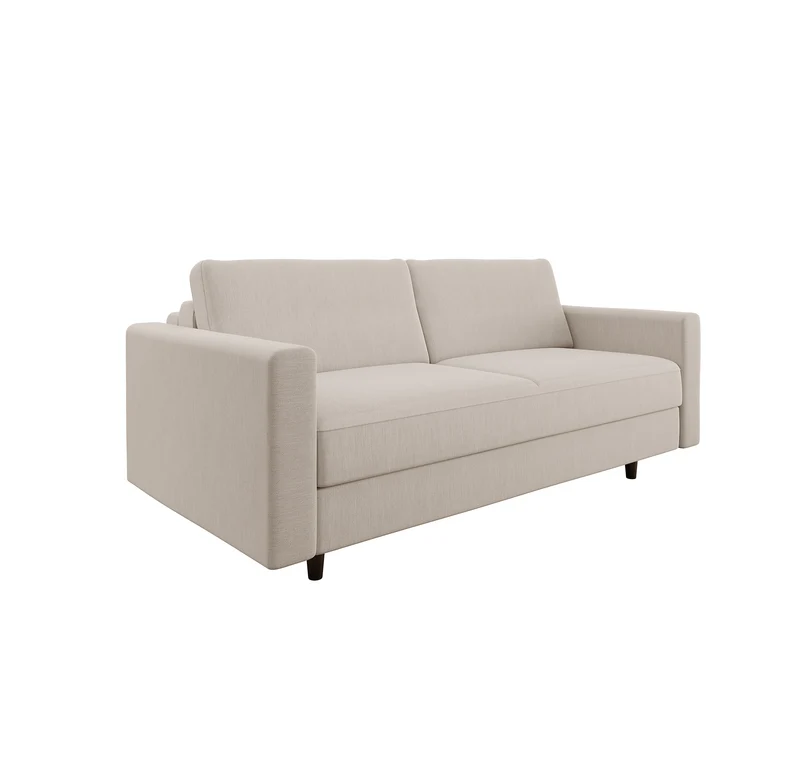 Canapé convertible express HAILIE JADE Tissu tramé - Matelas Dunlopillo 140cm