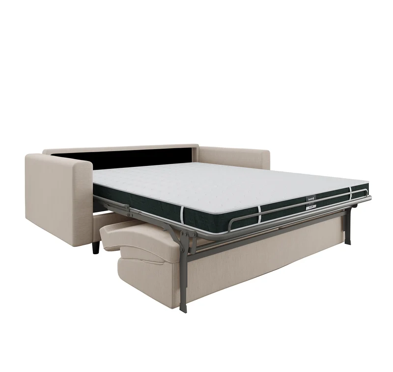 Canapé convertible express HAILIE JADE Tissu tramé - Matelas Dunlopillo 140cm