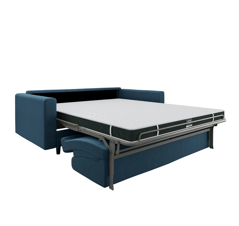 Canapé convertible express HAILIE JADE Tissu tramé - Matelas Dunlopillo 140cm