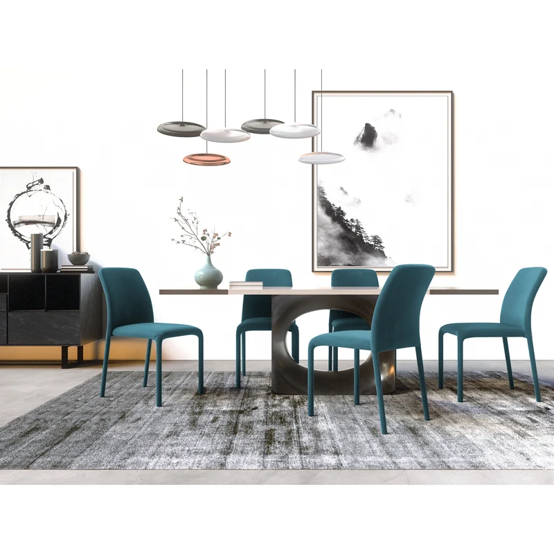 Lot de 4 chaises empilables OSKAR Velours