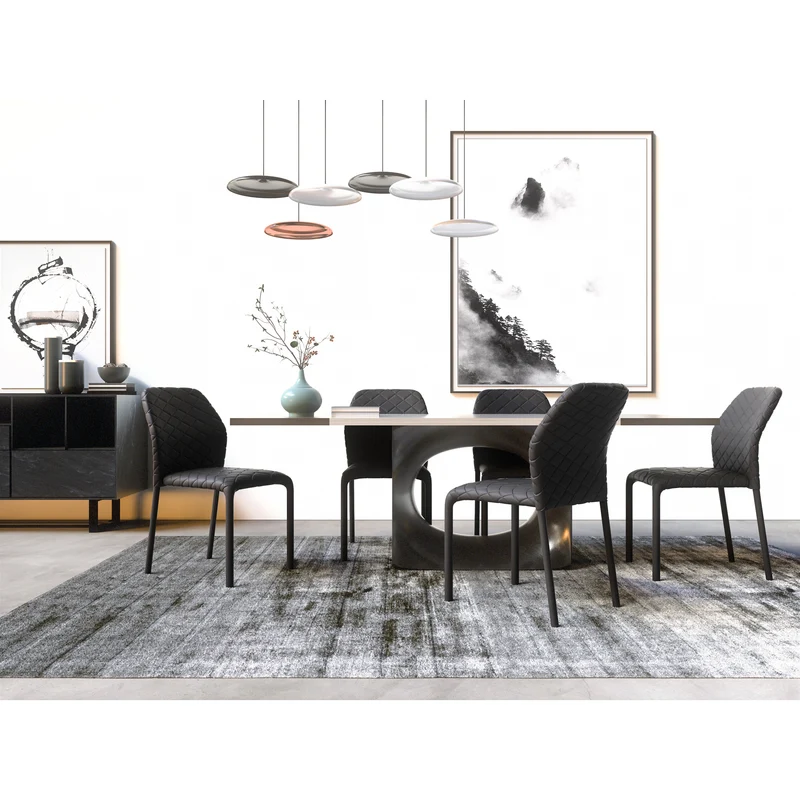 Lot de 4 chaises empilables OTTO Cuir synthétique