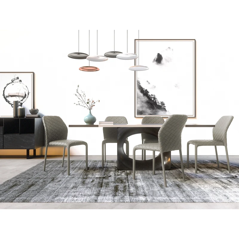 Lot de 4 chaises empilables OTTO Cuir synthétique