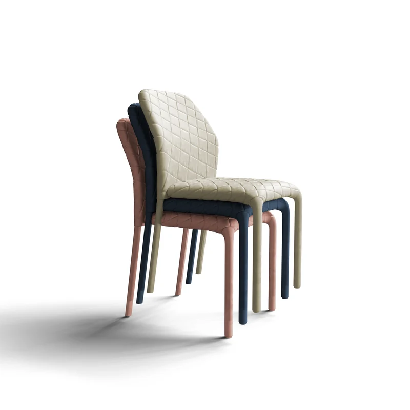 Lot de 4 chaises empilables OTTO Velours