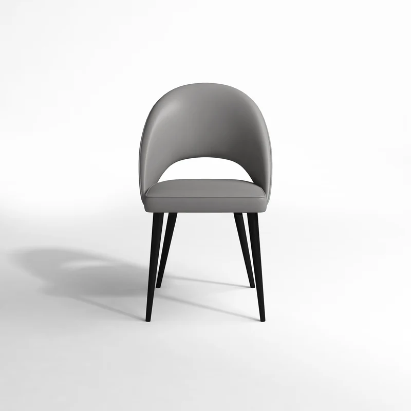 Set de 2 chaises JARL Cuir synthétique pieds noirs