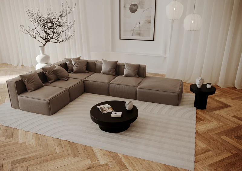 Canapé modulable XL ROLF Velours côtelé