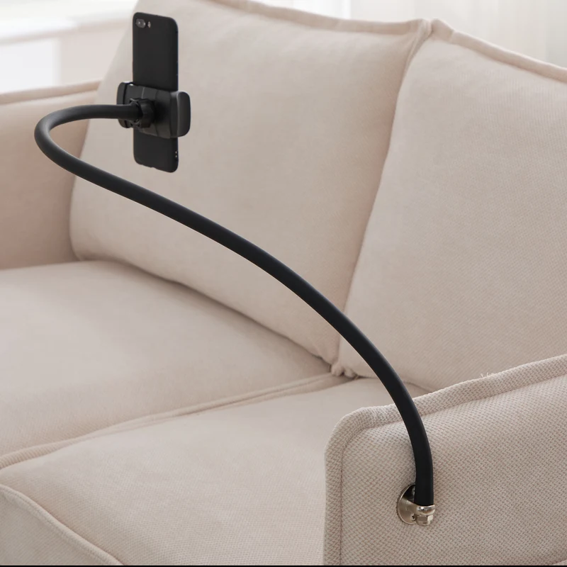 Canapé 2 places en tissu chenille beige avec support téléphone réglable 127x69x66cm INFINITEVORN