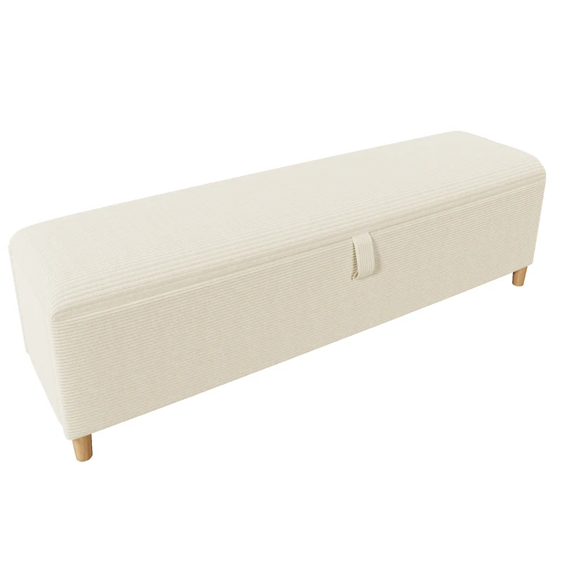 Ensemble lit coffre double rembourré avec tête de lit réglable, prise USB et coffre de lit (matelas non inclus) ANTIGEN