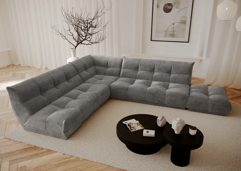 Canapé modulable XL COZY Velours côtelé