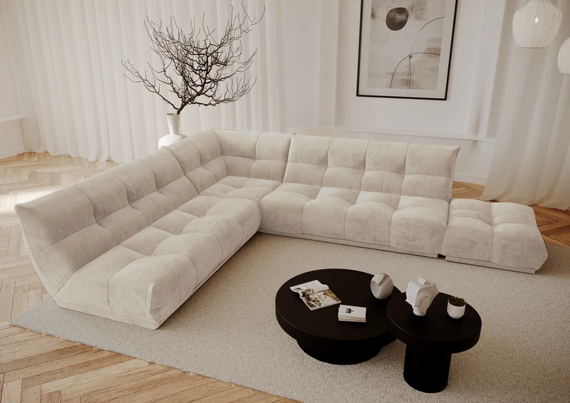 Canapé modulable XL COZY Velours côtelé
