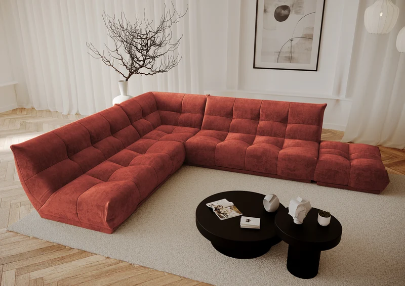Canapé modulable XL COZY Velours côtelé