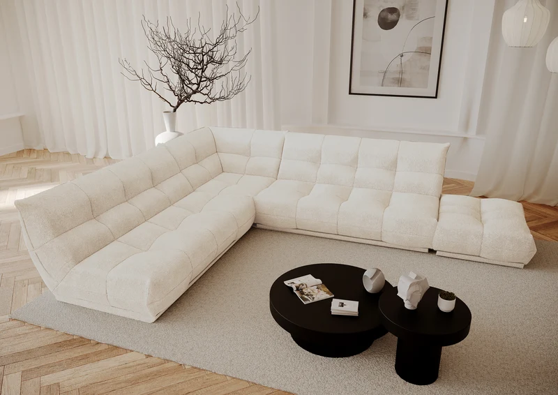 Canapé modulable XL COZY Bouclette