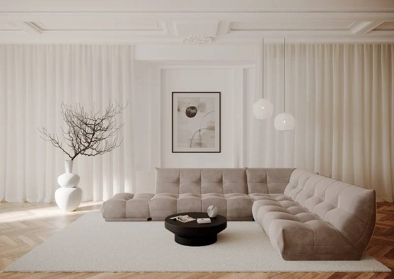 Canapé modulable XL COZY Velours