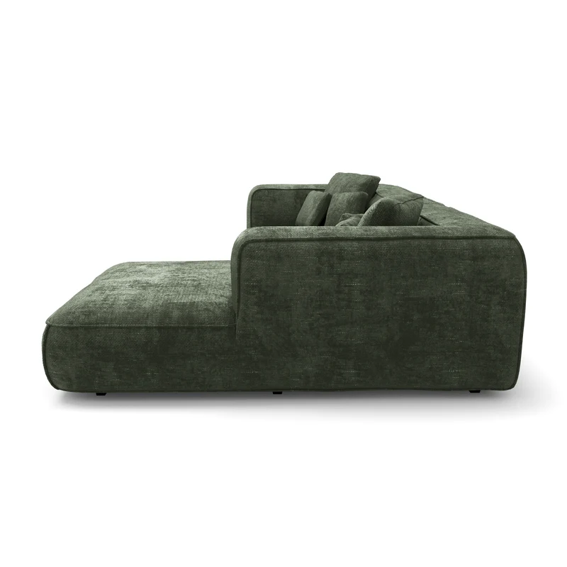 Canapé d'angle droit 280cm ROMY Velours tramé