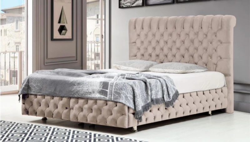 Lit coffre - Beige - Luna