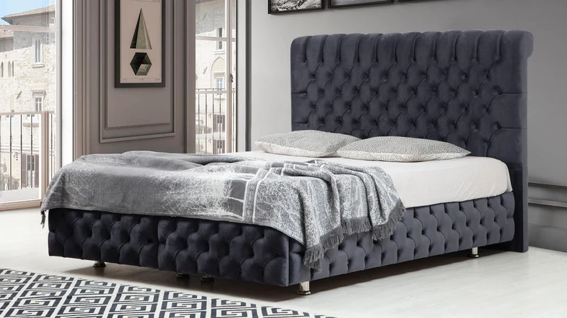 Lit Coffre - Gris Anthracite - Luna
