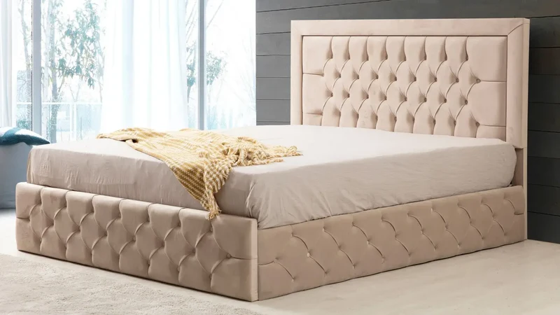 Cadre de lit - Beige - Roma