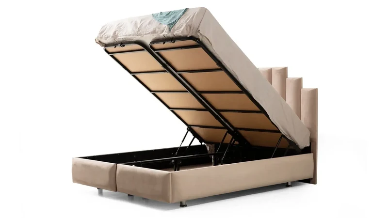 Lit coffre - Beige - Natura