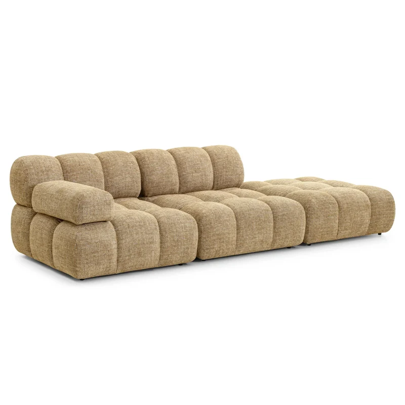 Canapé droit Waffle Tweed