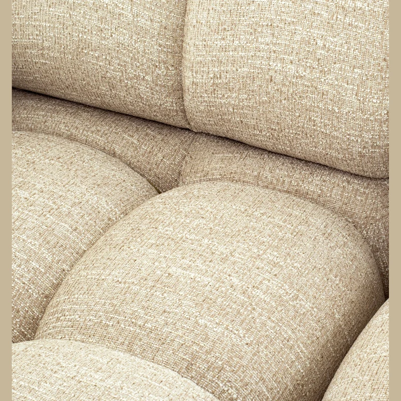Canapé droit Waffle Tweed